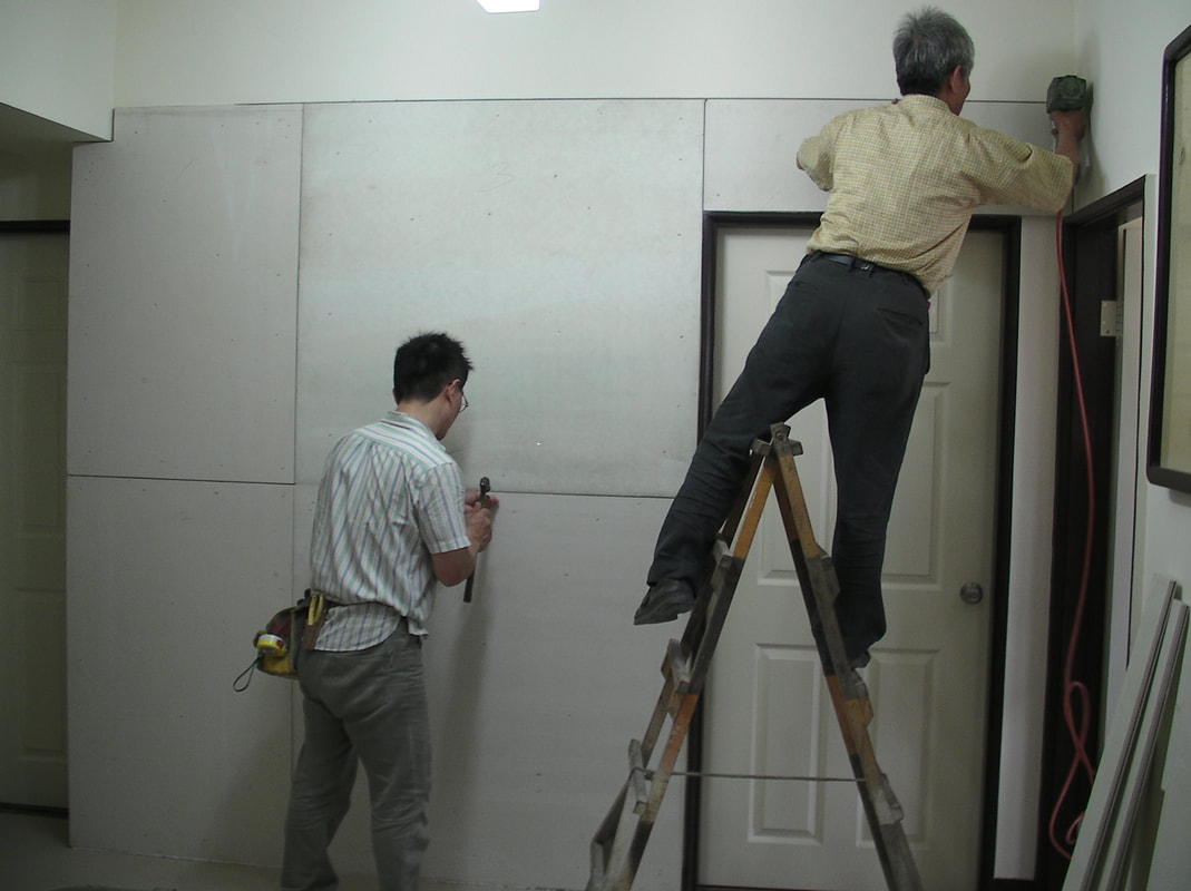 住宅隔音牆施工現場
