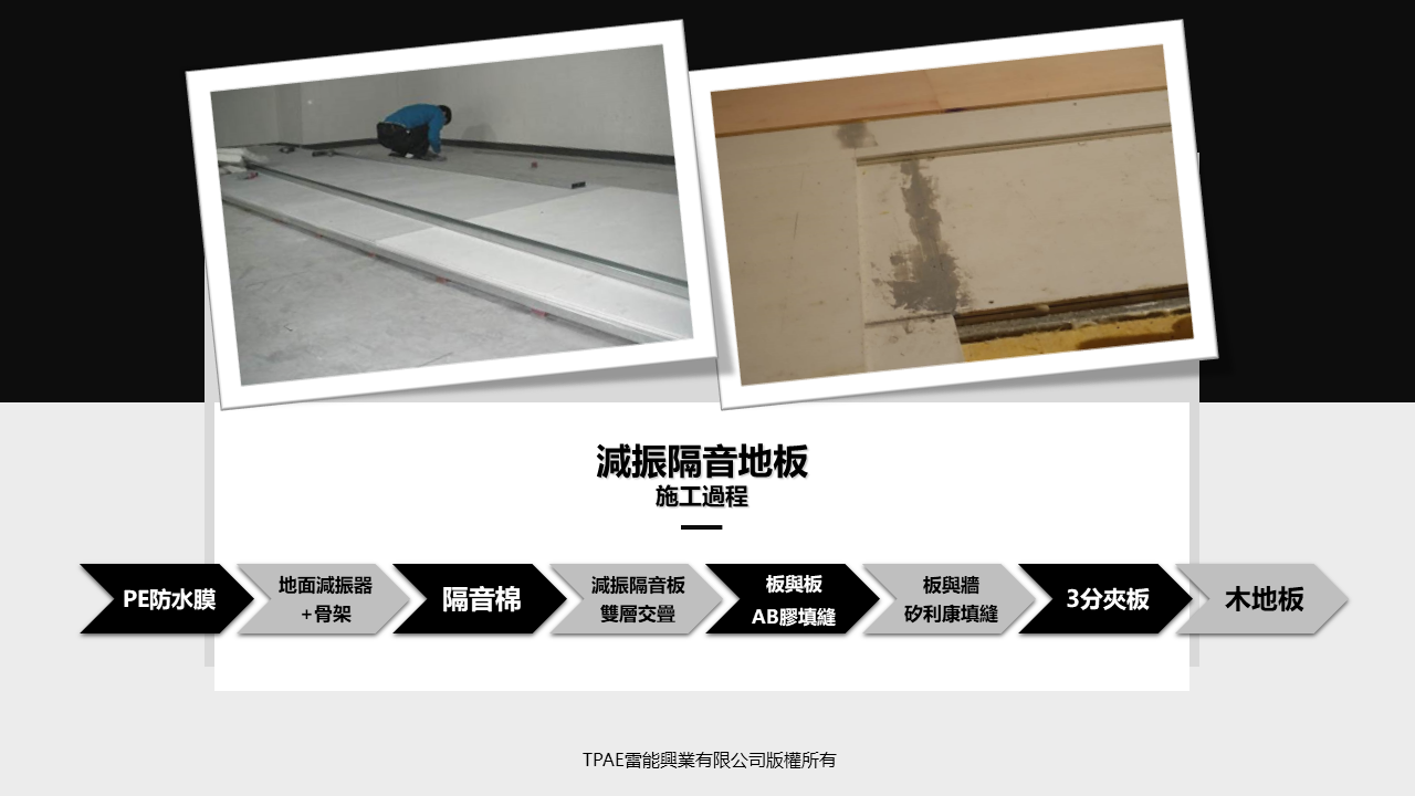 減振隔音地板施工過程