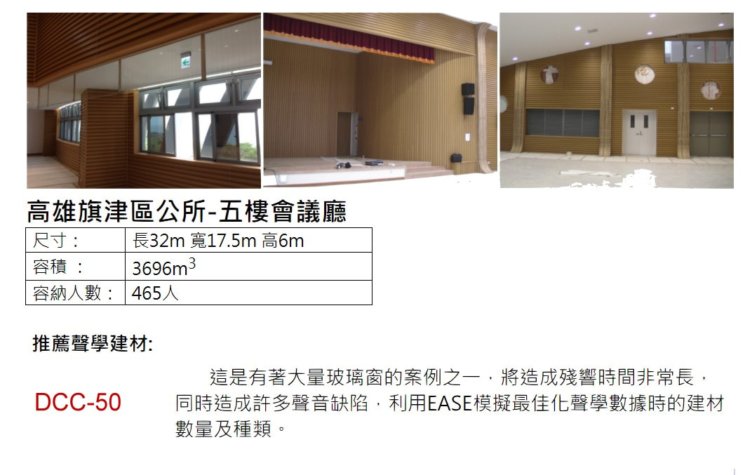 高雄旗津區公所五樓會議廳案例簡介
